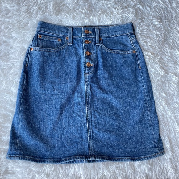 J. Crew Dresses & Skirts - J. Crew Button Front Denim Jean Mini Skirt